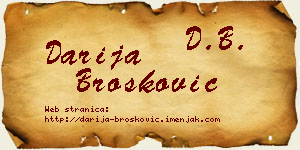 Darija Brošković vizit kartica